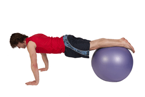 Advanced Push Up on Exercise Ball
